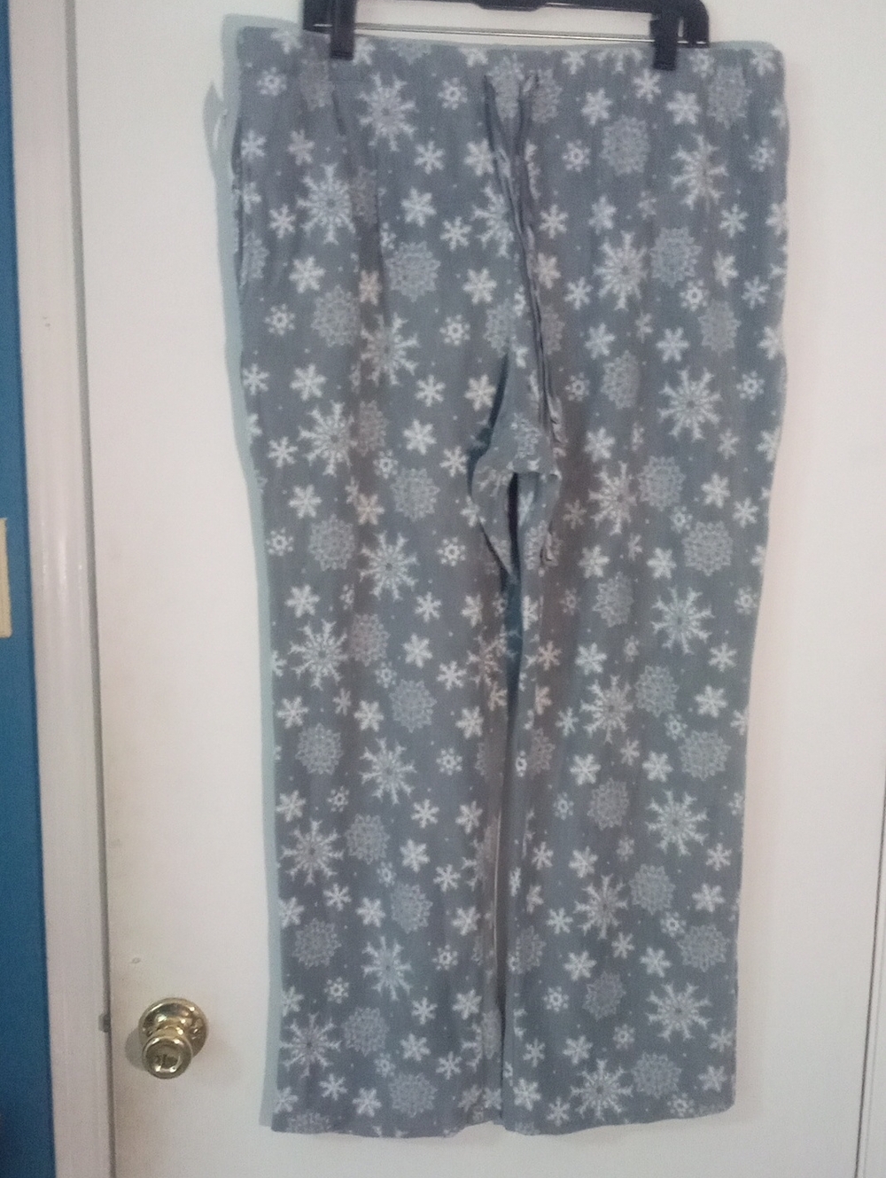 * Croft & Barrow Gray Snowflake Fleece Pajama Bottoms XXL Plus Size NWT